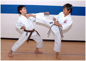 Karate class kids